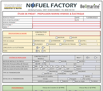 Formulaire etude projet maritime